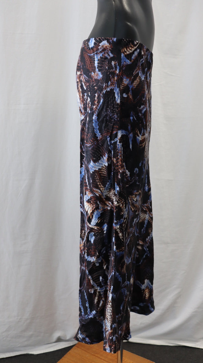 Silk Laundry Midi Skirt XL