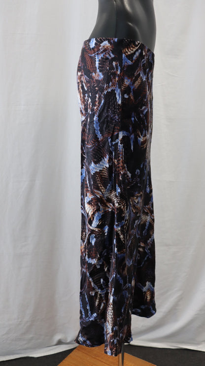 Silk Laundry Midi Skirt XL