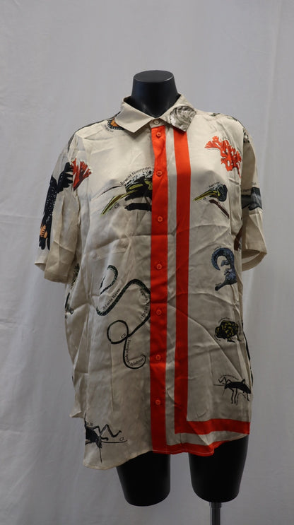 Silk Laundry Button Up L
