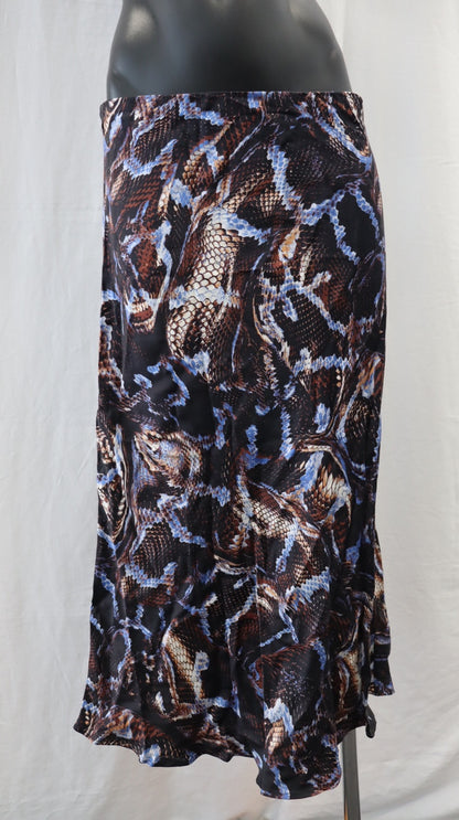Silk Laundry Midi Skirt XL