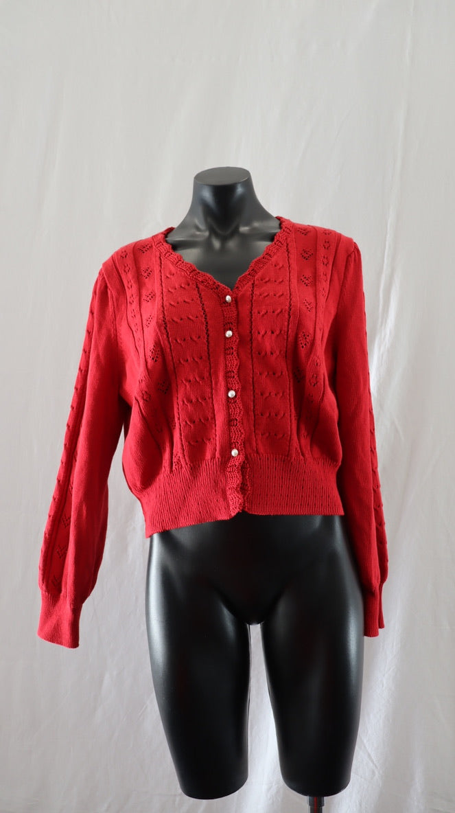 simple retro Cardigan L