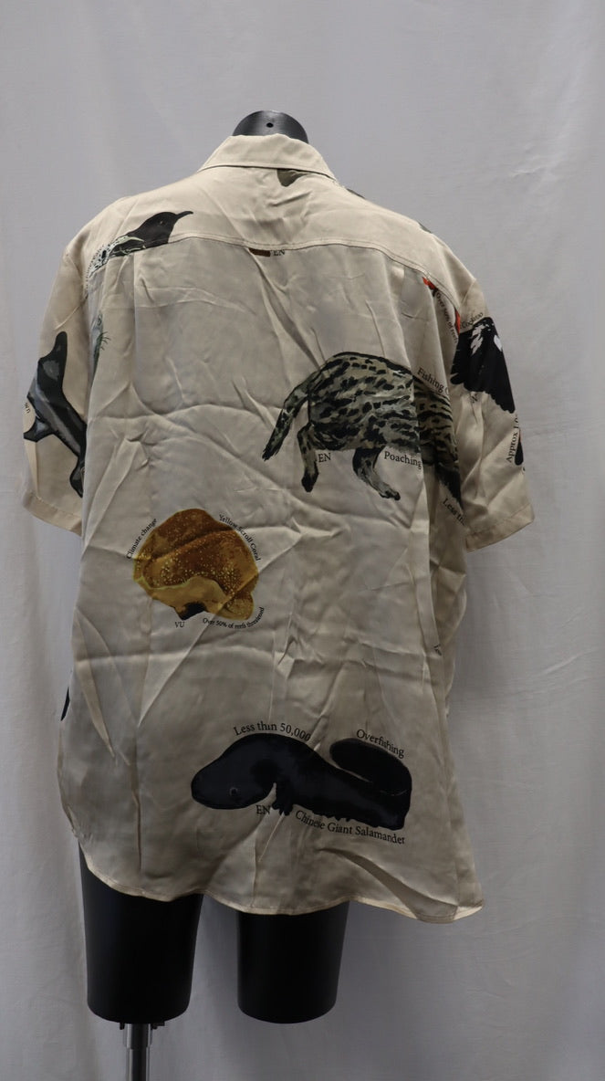 Silk Laundry Button Up L