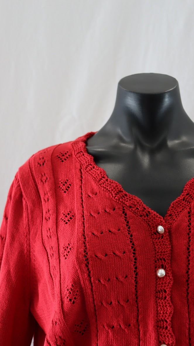simple retro Cardigan L